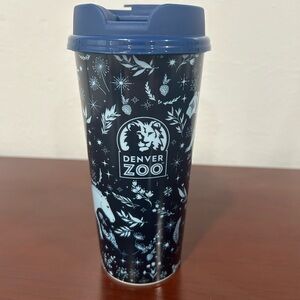 Two Pack - Denver Zoo Navy Floral Travel Tumbler